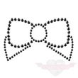Bijoux Indiscrets Mimi Bow Black fekete öntapadós szilikonos Mellbimbó Ékszer Swarovski jellegű fekete kristályokkal