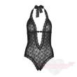 Leg Avenue szexi fekete alul és fenéknél nyitott csipke body S/L