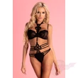 Livco Corsetti Adelienn megaszexi sokpántos fekete csipke body  kep 6