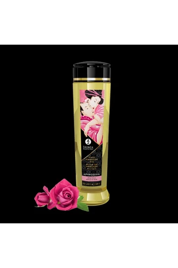 Shunga Rózsa illatú természetes masszázsolaj 