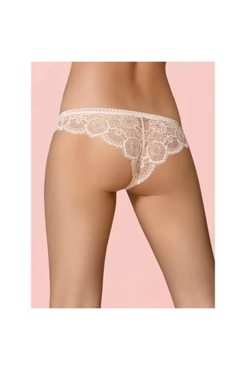 OBSESSIVE bézs csipke francia bugyi S/M