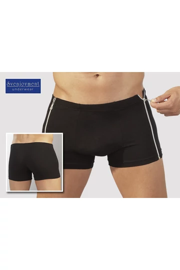 Cotelli kétoldalt cipzáras fekete erotikus férfi boxer M Cotelli kétoldalt cipzáras fekete erotikus férfi boxer M