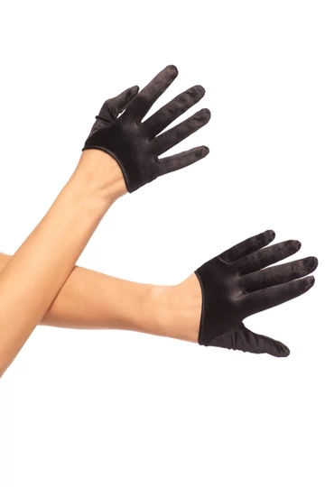 Leg Avenue mini fekete szatén kesztyű Leg Avenue mini fekete szatén kesztyű