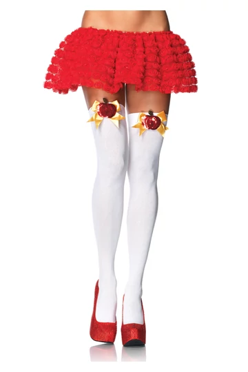 Leg Avenue hófehérke combfix harisnya