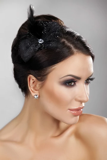 Livco Corsetti Model 13 Fekete mini kalap hajdísz 