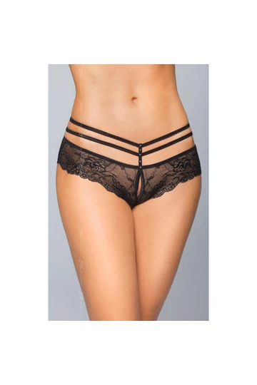 Softline alul nyitott fekete csipke francia bugyi  Softline alul nyitott fekete csipke francia bugyi