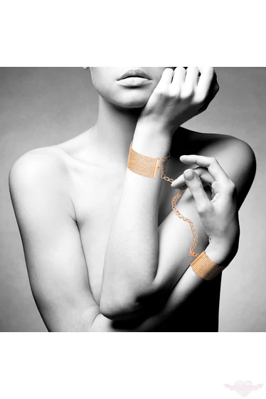 Bijoux Indiscrets Magnifique Handcuffs- Gold  Többfunkciós aranyozott BDSM ékszer