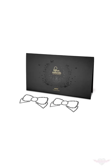 Bijoux Indiscrets Mimi Bow Black  Mellbimbó Ékszer Swarovski kristályokkal 