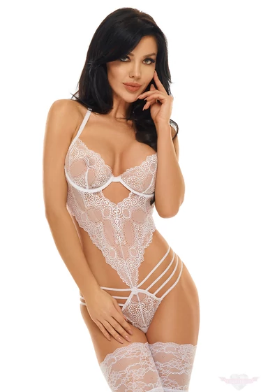 BEAUTY NIGHT Denver fehér erotikus csipke body
