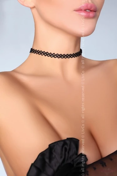 Livco Corsetti szexi fekete choker nyakpánt