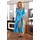 Bouquet dressing gown turquoise